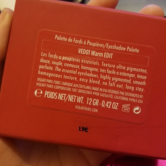 Viseart Warm Edit Palette EUC w/box swatched only - Picture 3 of 4